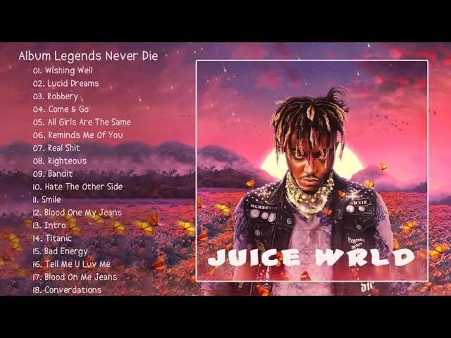 JUICEWRLD ALL HITS SONGS /LEGENDS NEVER DIE ALBUM SONGS poster