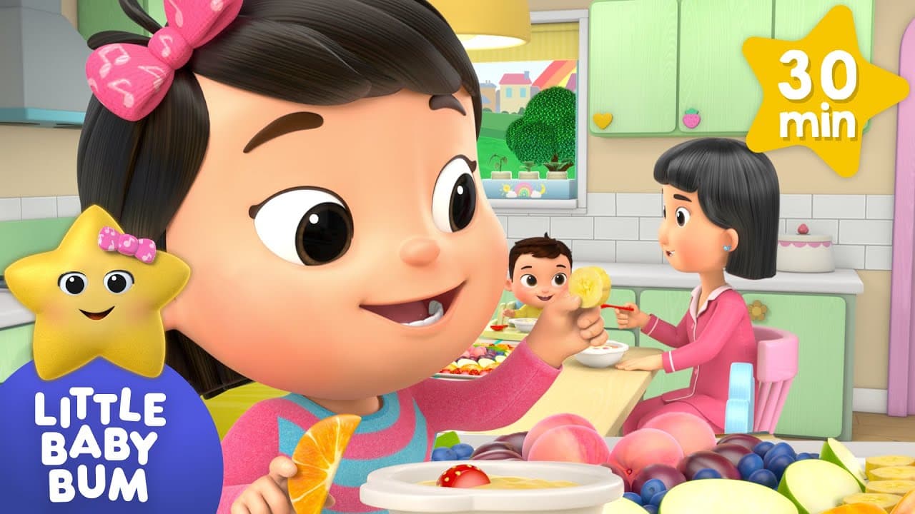 Rainbow Colors - Yummy Fruits ⭐ 30 min of Little Baby Bum Nursery Rhymes | ABC & 123 Baby Songs poster