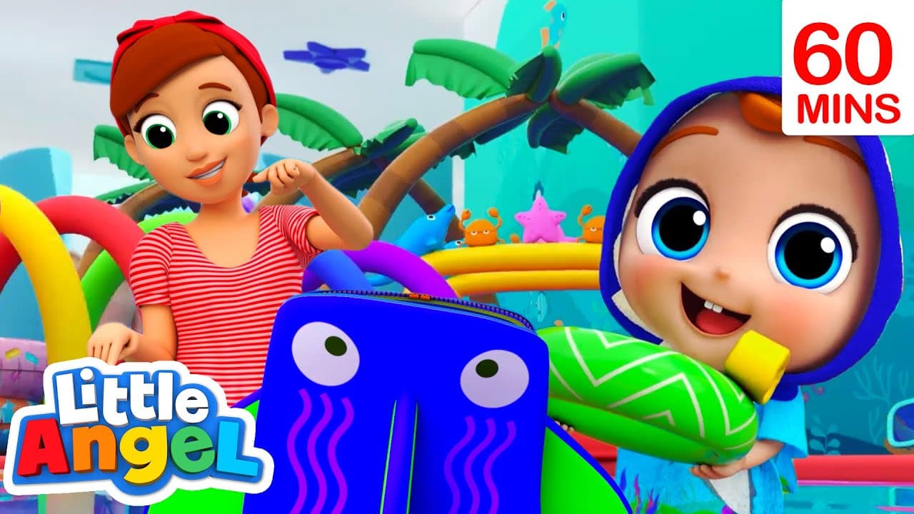 Getting Ready for Swimming Lessons + Baby Shark Songs | Little Angel Kids Songs & Nursery Rhymes poster