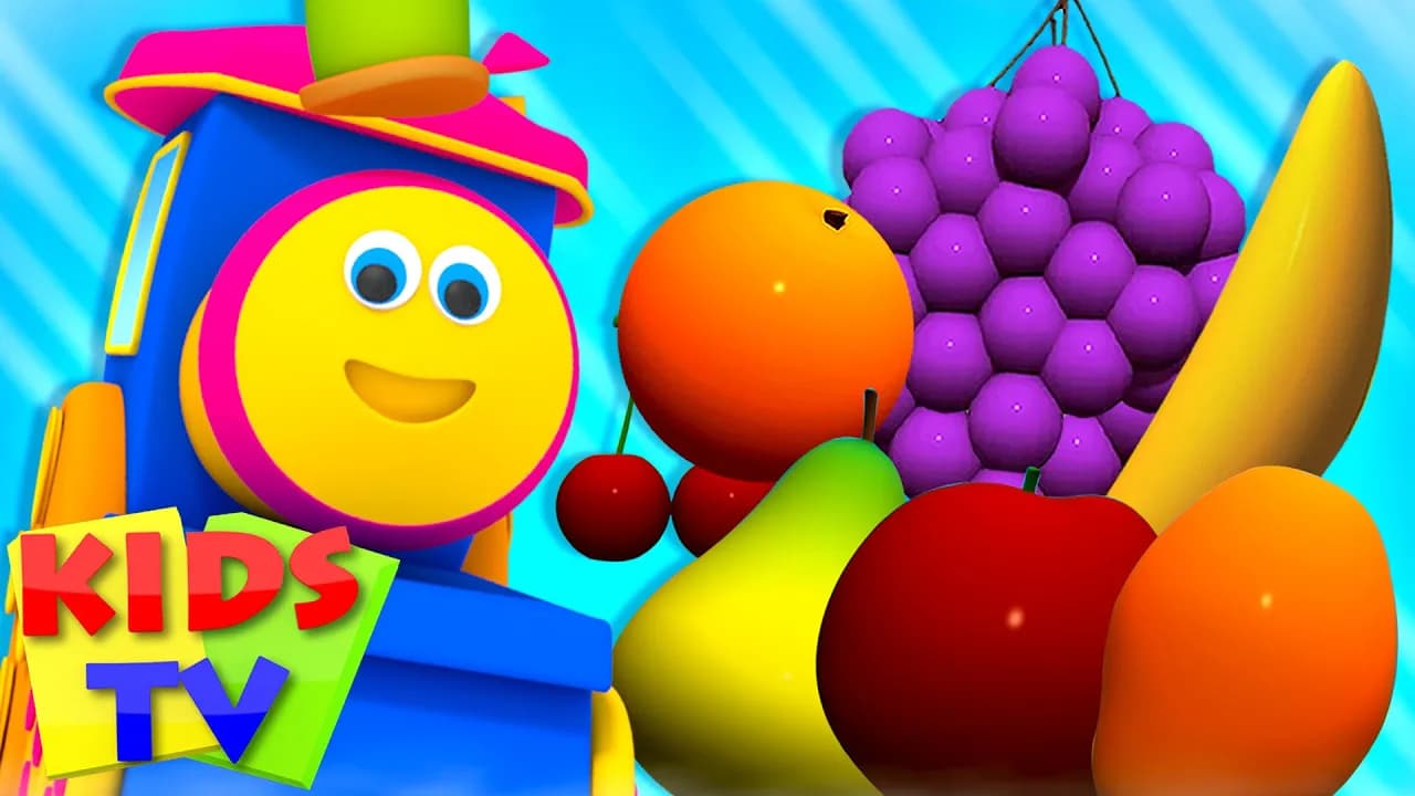 Fruits Train | Fruits Song | Learning Videos & Nursery Rhymes | Bob The Train Cartoon - Kids Tv poster