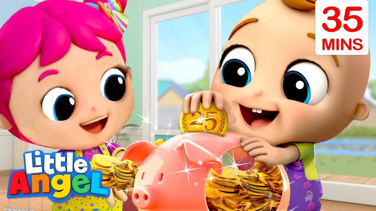 Piggy Bank Song + More Little Angel Kids Songs & Nursery Rhymes poster