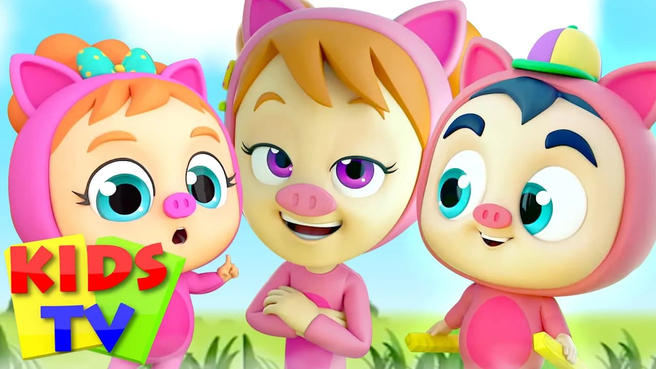 Three Little Pigs Story | Short Stories | Pretend Play Song | Storytime For Children with Kids Tv poster
