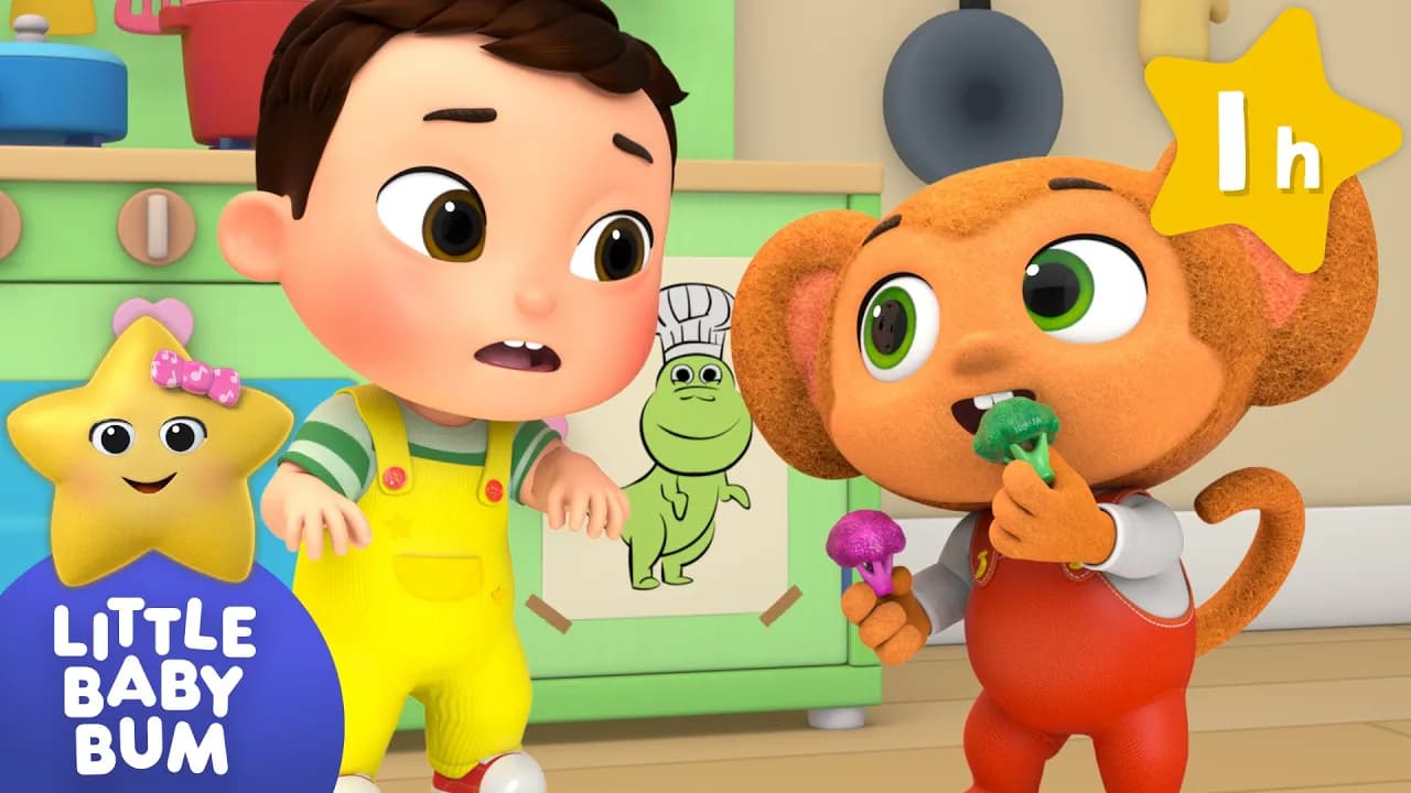 Eat Like a Dinosaur! Baby Max Yummy Time! ⭐ LittleBabyBum Nursery Rhymes - One Hour Baby Songs Mix poster