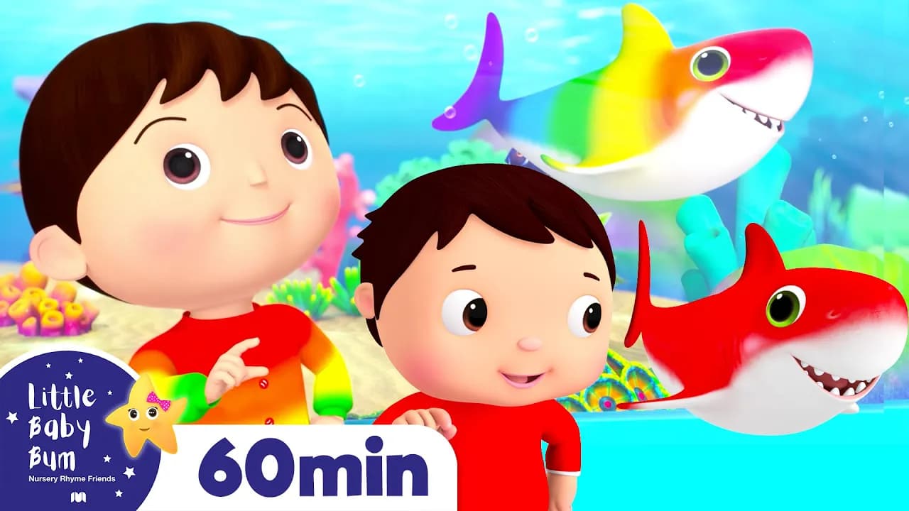 Baby Shark Dance - Rainbow Shark | +More Nursery Rhymes | ABCs and 123s | Little Baby Bum poster