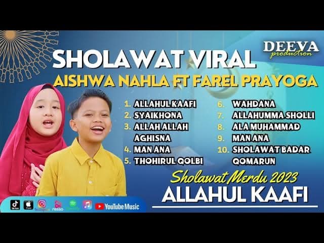 Allahul Kaafi Mix Sholawat Badar - Aishwa Nahla Ft Farel Prayoga | Full Album Terbaru 2023 poster