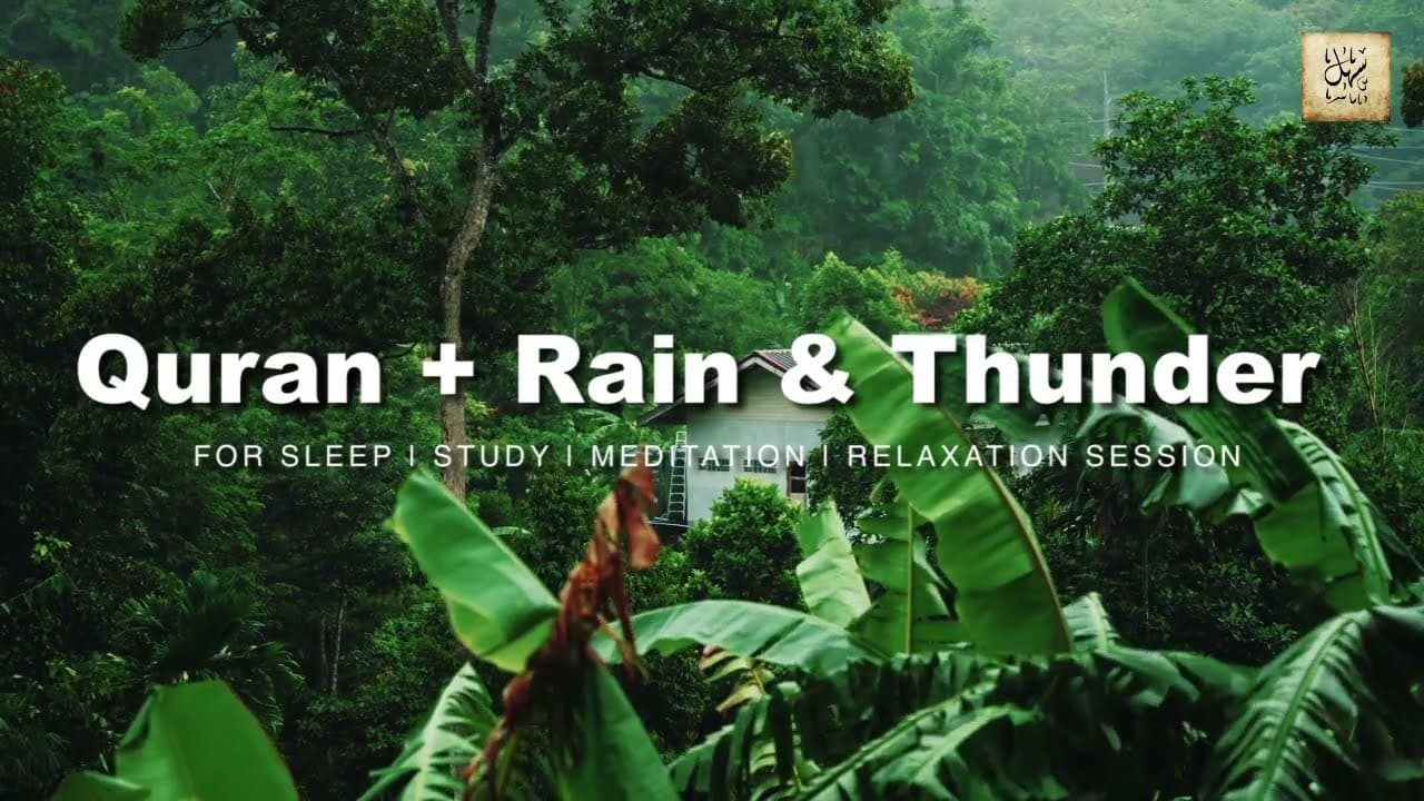 Quran with rain & thunder sounds!! Mesmerizing Quran feel nature | Surah Yunus | Sheikh Moaaz Yasir poster