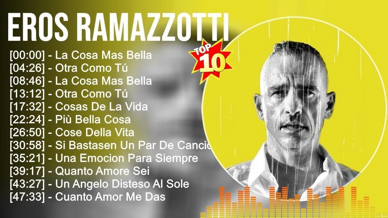 E r o s R a m a z z o t t i Grandes éxitos ~ Los 100 mejores artistas para escuchar en 2022 y 2023 poster