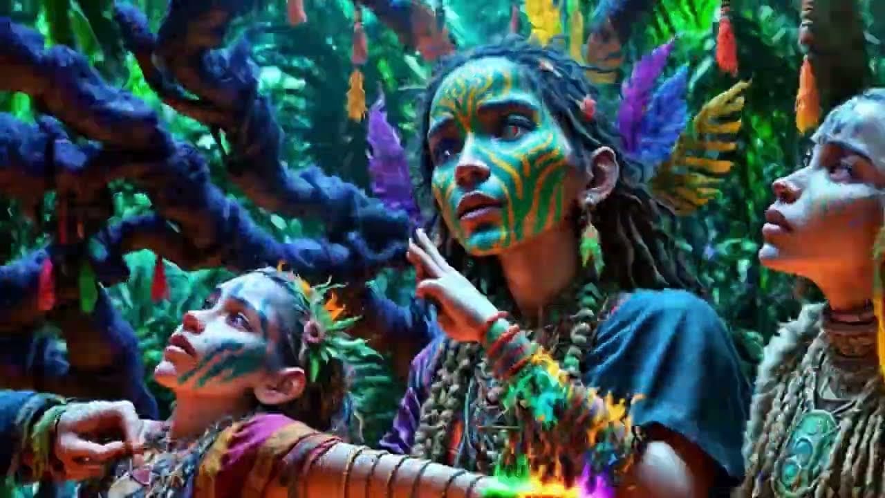 Psychedelic Trance - Ayahuasca Trip Visuals / Intense Trippy Animation 🧘🏻‍♀️ Psytrance DMT mix 2024 poster