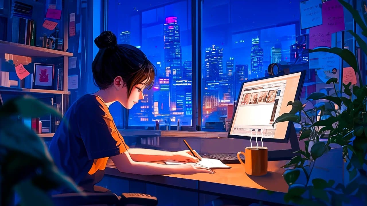 Music to put you in a better mood ~ Study Music - lofi / relax / stress relief poster
