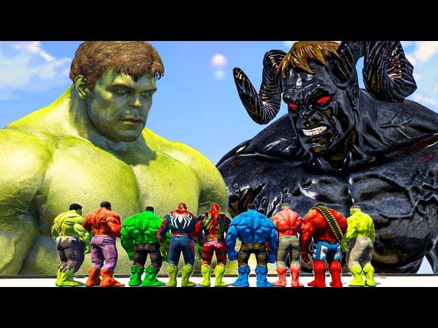 Black Hulk Lucifer Beats Hulk Banner vs Team Hulk - What If poster