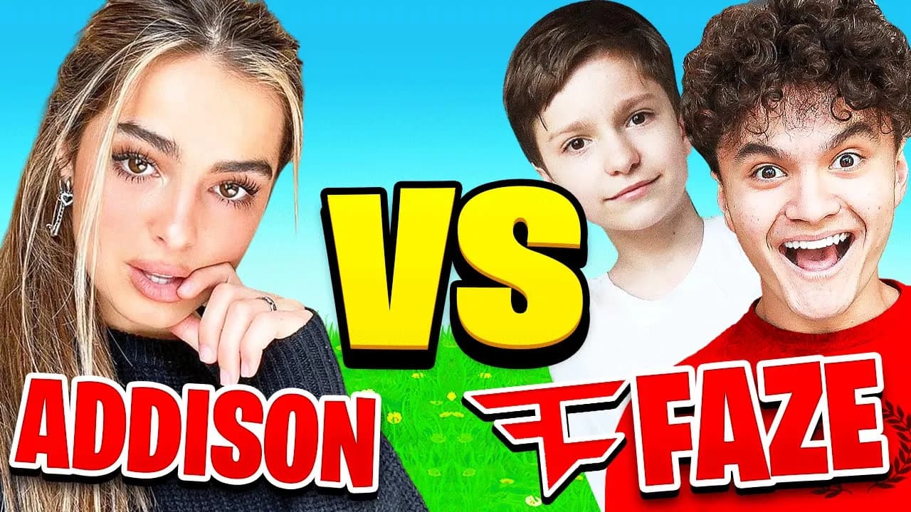 Addison Rae Vs FaZe Clan on Fortnite poster