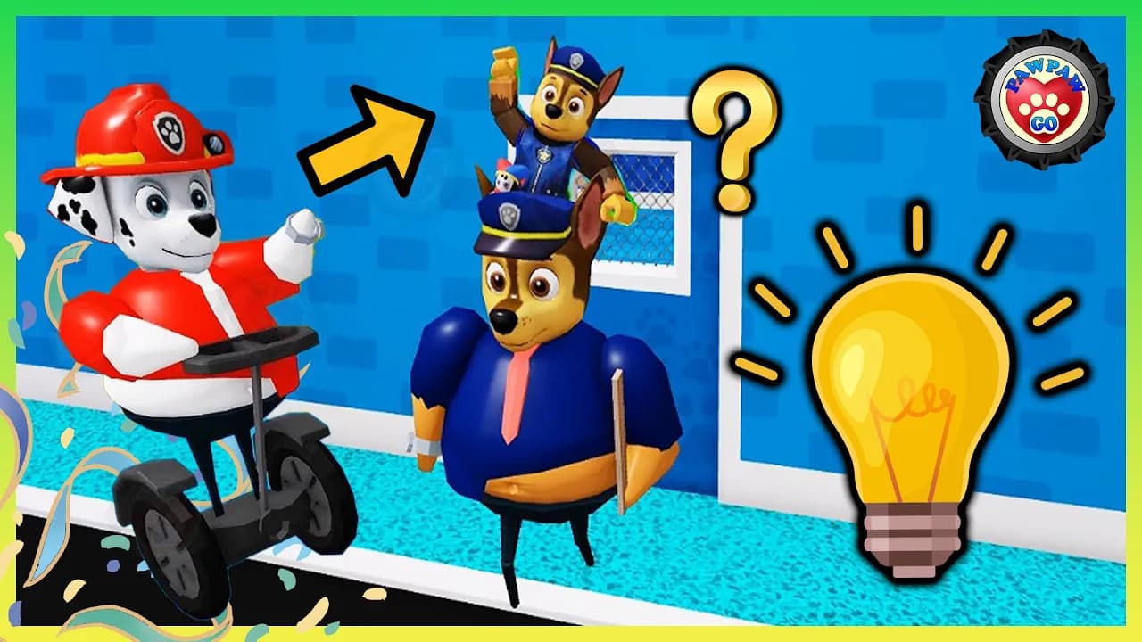 Paw Patrol Roblox Chase Mission - Escape From the Crazy School 汪汪隊立大功越獄瘋狂的學校 - 機器方塊 poster