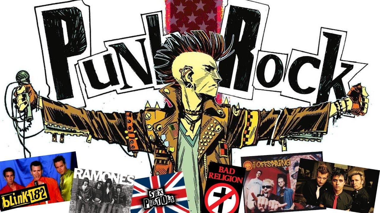 PUNK ROCK - SKATE PUNK #Blink 182, The Offspring, Green Day, The Ramones, Bad Religion, Sex Pistols poster