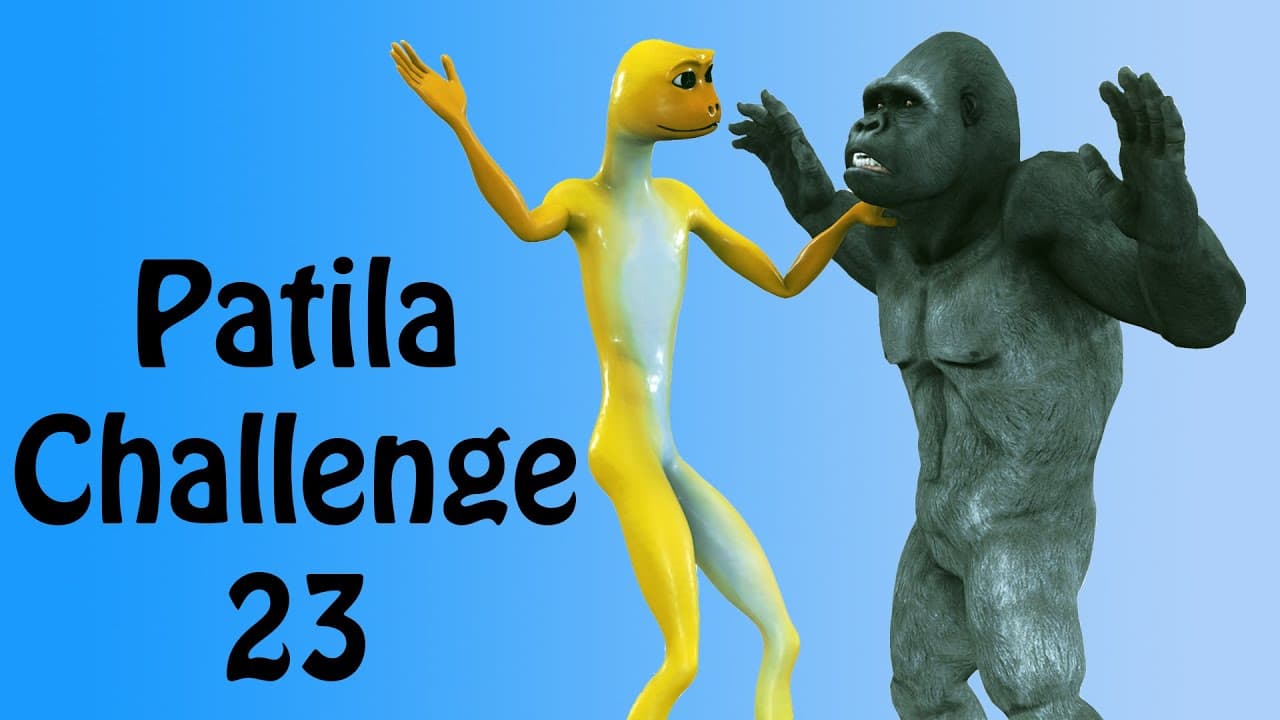 Patila Challenge 23. Patila - Missed The Stranger Gorilla & Raptor. Funny 3D Animated Short Film. poster