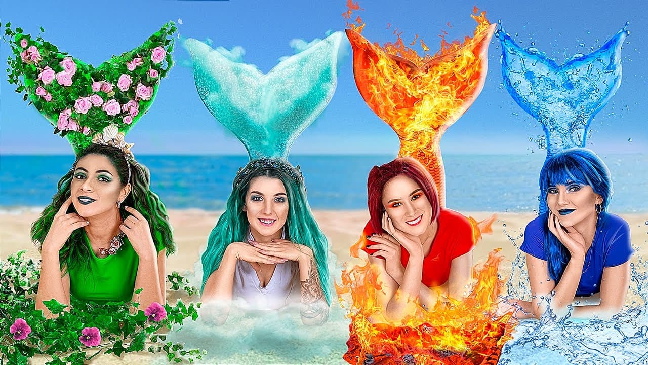 Fire, Water, Air, and Earth Mermaids! / Four Elements at College! poster
