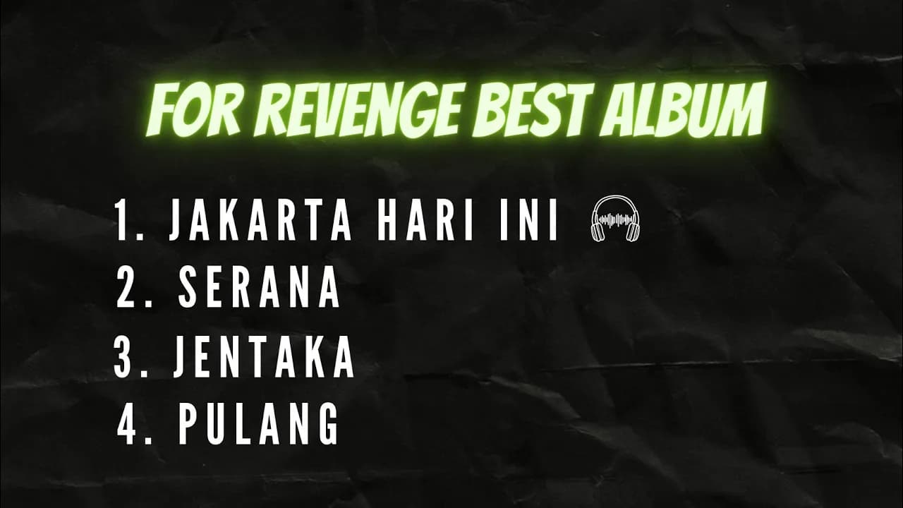 FOR REVENGE BEST ALBUM poster