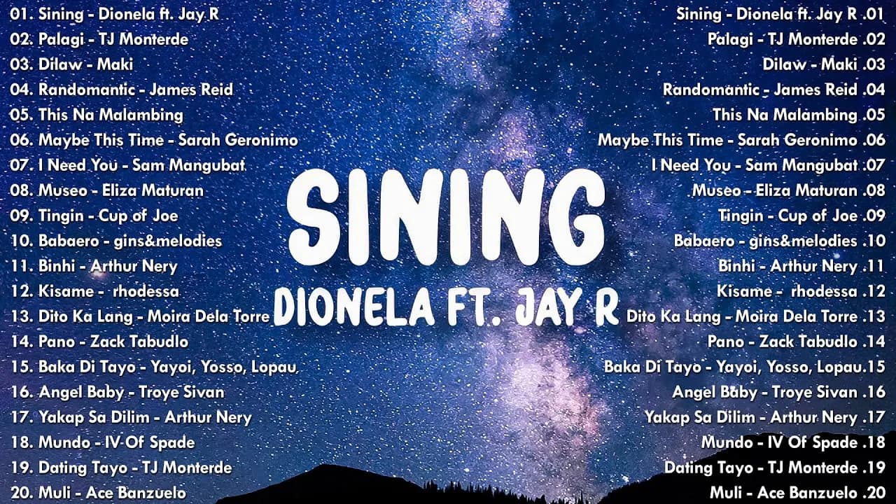 Sining - Dionela ft. Jay R 💗 Best OPM Tagalog Love Songs With Lyrics 💗 New OPM Songs 2024 poster