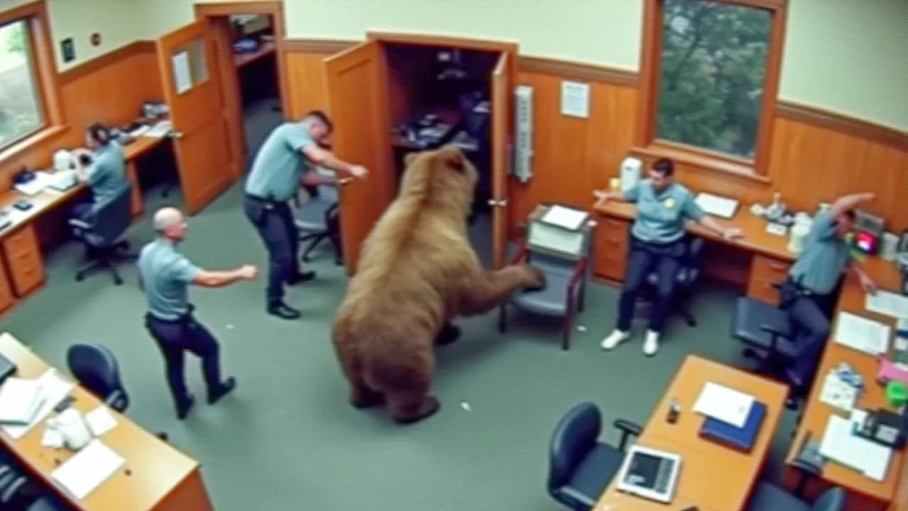 Grizzly Bear ATTACKS Police Station on October 5th, 2024 poster