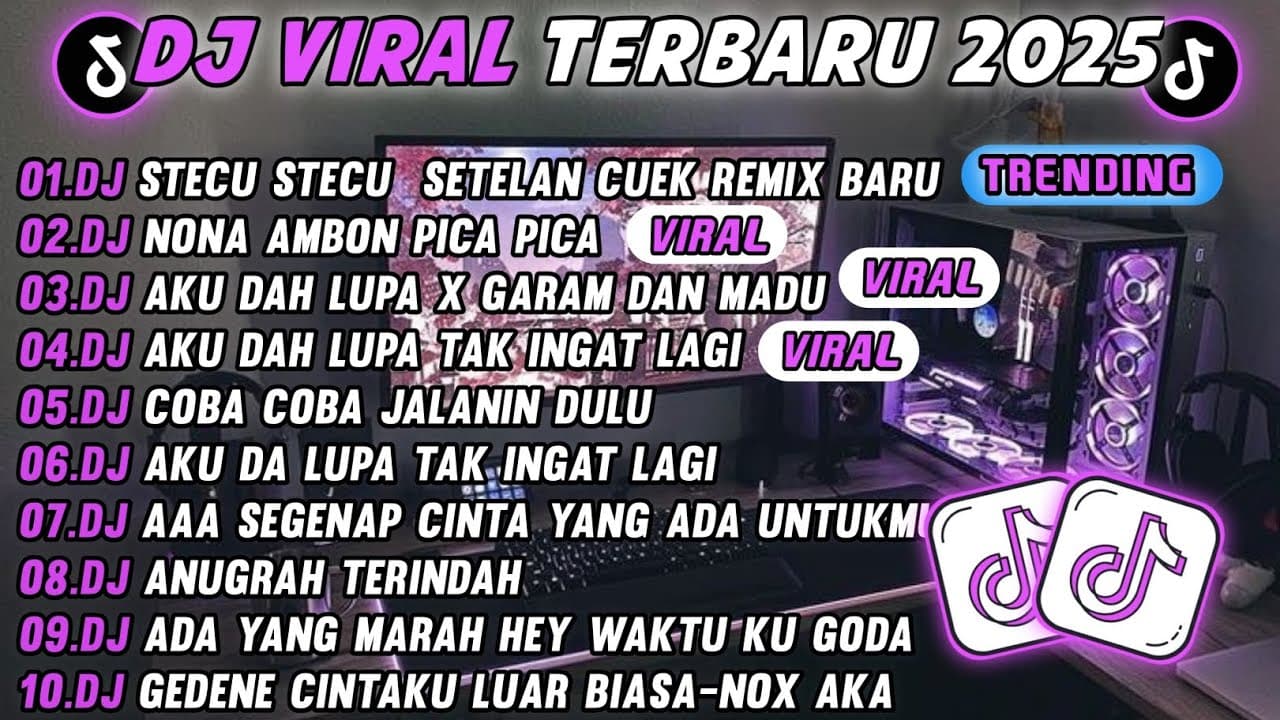 DJ TIKTOK TERBARU 2025-🎵 DJ DJ STECU STECU STELAN CUEK REMIX 🎵 DJ COBA COBA JALANIN DULU FULL ALBUM poster