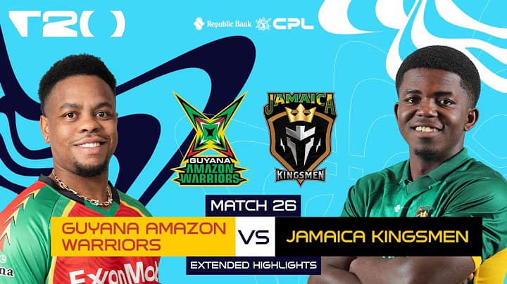 Extended Highlights | Guyana Amazon Warriors vs Jamaica Kingsmen | CPL 2026 poster
